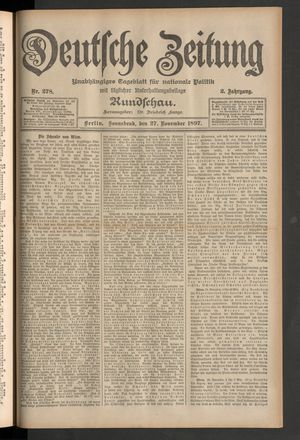Deutsche Zeitung vom 27.11.1897