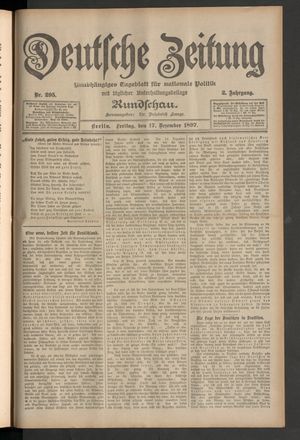 Deutsche Zeitung on Dec 17, 1897