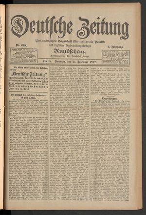 Deutsche Zeitung vom 21.12.1897