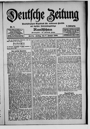 Deutsche Zeitung vom 07.01.1898