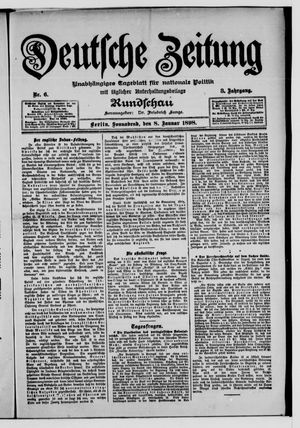 Deutsche Zeitung vom 08.01.1898