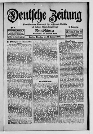 Deutsche Zeitung vom 11.01.1898