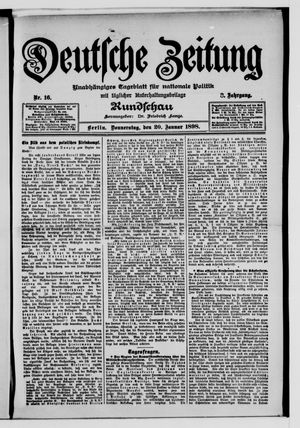 Deutsche Zeitung on Jan 20, 1898
