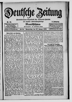 Deutsche Zeitung vom 27.01.1898