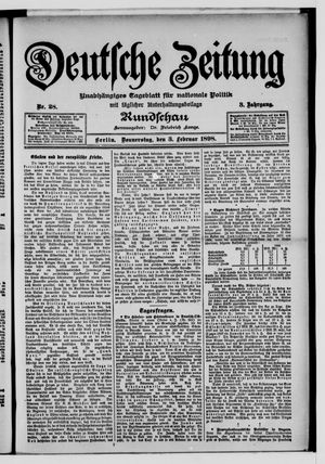 Deutsche Zeitung vom 03.02.1898