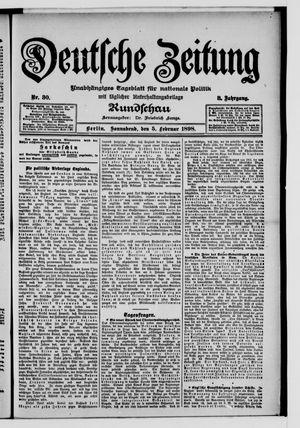Deutsche Zeitung on Feb 5, 1898