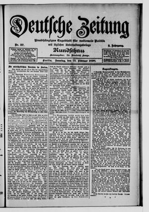 Deutsche Zeitung on Feb 13, 1898