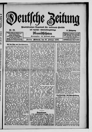 Deutsche Zeitung vom 16.02.1898