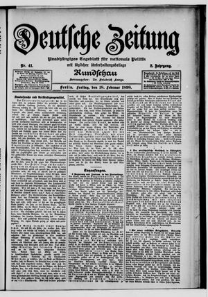 Deutsche Zeitung vom 18.02.1898