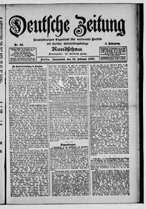 Deutsche Zeitung vom 19.02.1898