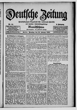 Deutsche Zeitung vom 22.02.1898