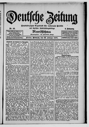 Deutsche Zeitung vom 23.02.1898