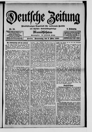 Deutsche Zeitung on Mar 3, 1898