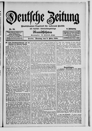 Deutsche Zeitung on Mar 8, 1898