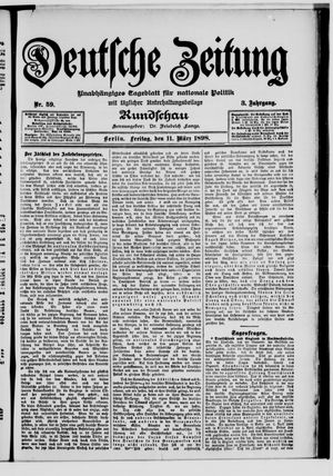 Deutsche Zeitung vom 11.03.1898