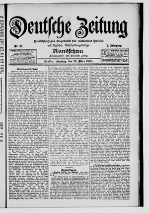 Deutsche Zeitung on Mar 13, 1898