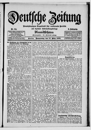 Deutsche Zeitung on Mar 17, 1898