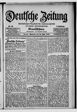 Deutsche Zeitung on Mar 23, 1898