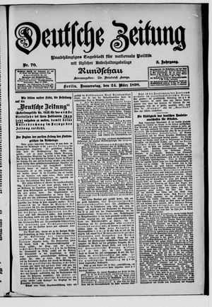 Deutsche Zeitung on Mar 24, 1898