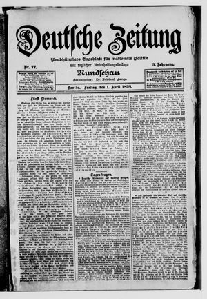 Deutsche Zeitung vom 01.04.1898