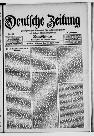 Deutsche Zeitung vom 13.04.1898