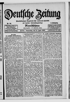 Deutsche Zeitung vom 14.04.1898