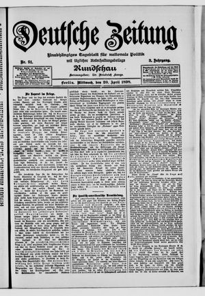 Deutsche Zeitung vom 20.04.1898