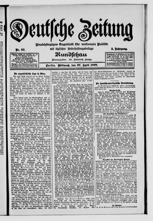 Deutsche Zeitung vom 27.04.1898