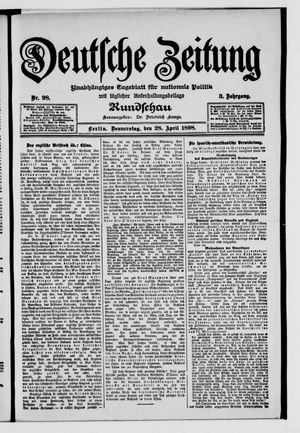 Deutsche Zeitung vom 28.04.1898