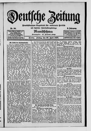 Deutsche Zeitung vom 29.04.1898