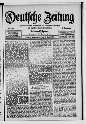 Deutsche Zeitung vom 05.05.1898