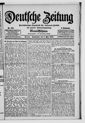 Deutsche Zeitung on May 7, 1898