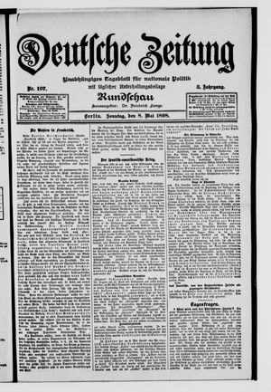 Deutsche Zeitung on May 8, 1898
