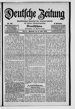 Deutsche Zeitung on May 11, 1898