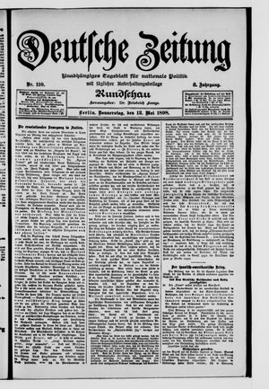 Deutsche Zeitung on May 12, 1898