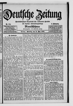 Deutsche Zeitung vom 17.05.1898