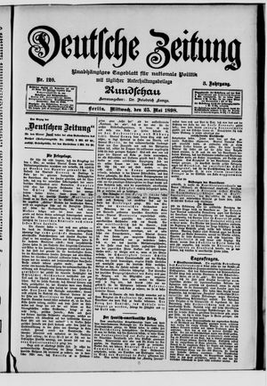 Deutsche Zeitung on May 25, 1898