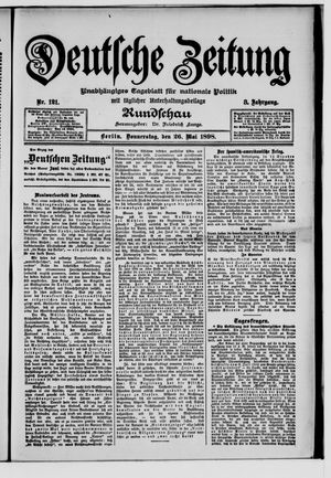 Deutsche Zeitung on May 26, 1898