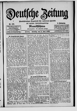 Deutsche Zeitung on Jun 5, 1898