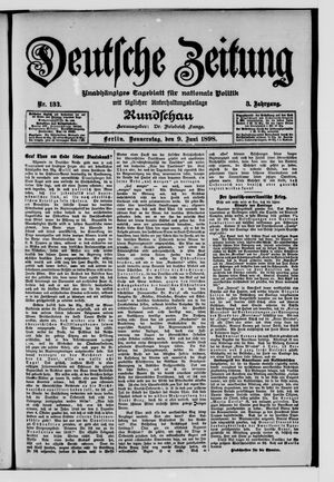 Deutsche Zeitung vom 09.06.1898
