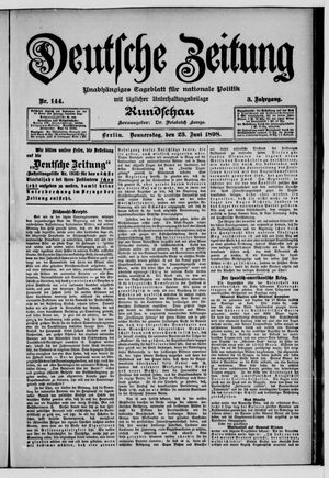 Deutsche Zeitung vom 23.06.1898