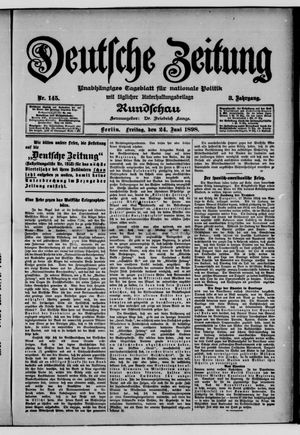 Deutsche Zeitung vom 24.06.1898