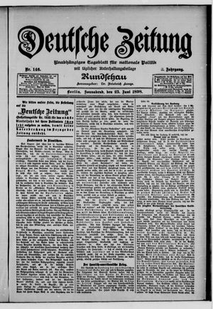Deutsche Zeitung vom 25.06.1898