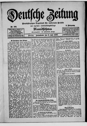 Deutsche Zeitung on Jul 2, 1898