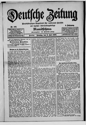 Deutsche Zeitung vom 03.07.1898