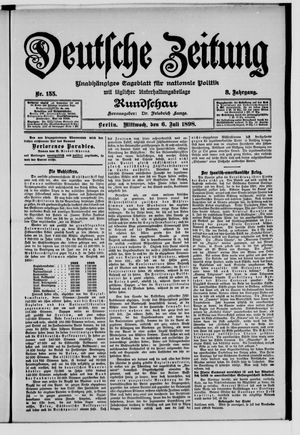Deutsche Zeitung on Jul 6, 1898
