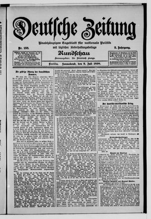 Deutsche Zeitung on Jul 9, 1898