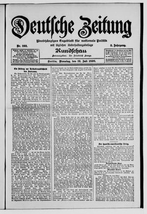 Deutsche Zeitung on Jul 12, 1898