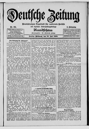 Deutsche Zeitung on Jul 13, 1898