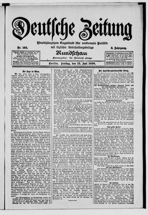 Deutsche Zeitung vom 15.07.1898